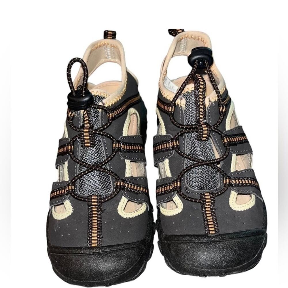 JEEP Terrain Water Shoes Youth 12.5 Kids Breathable Brown Tan Hiking Sandals